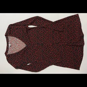 Black & Red Floral Dress